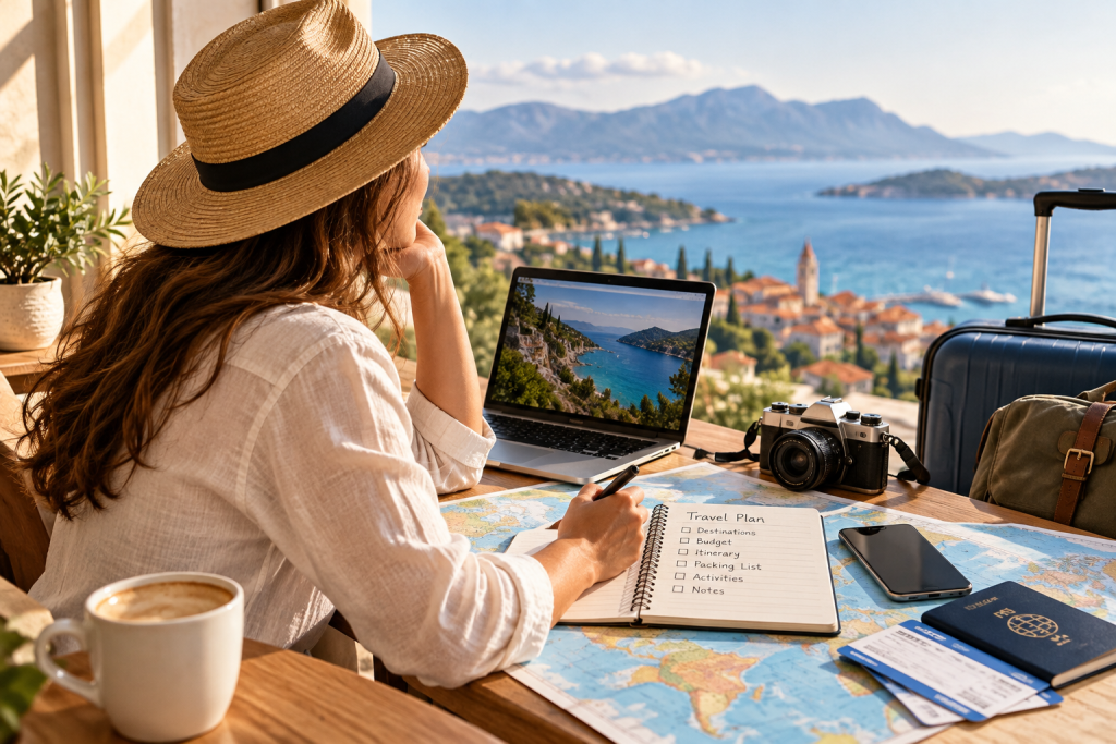 Stress-free travel planning with itinerary and packing checklist